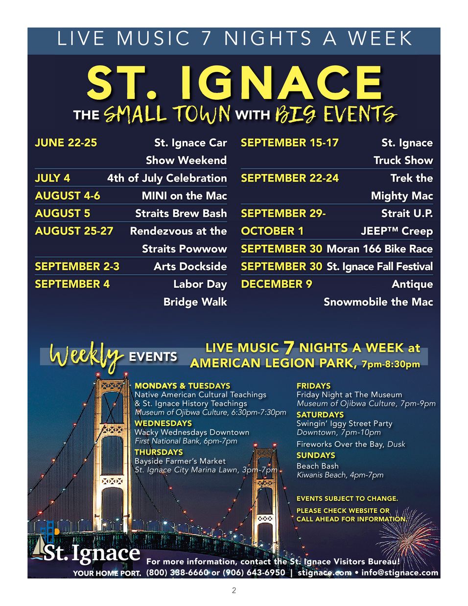 Experience St. Ignace - Guest Travel Guide 2023 - page 2