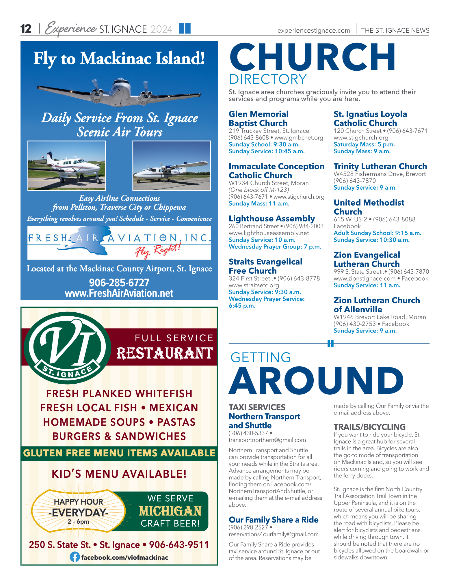 Experience St. Ignace - Guest Travel Guide 2024 - page 12