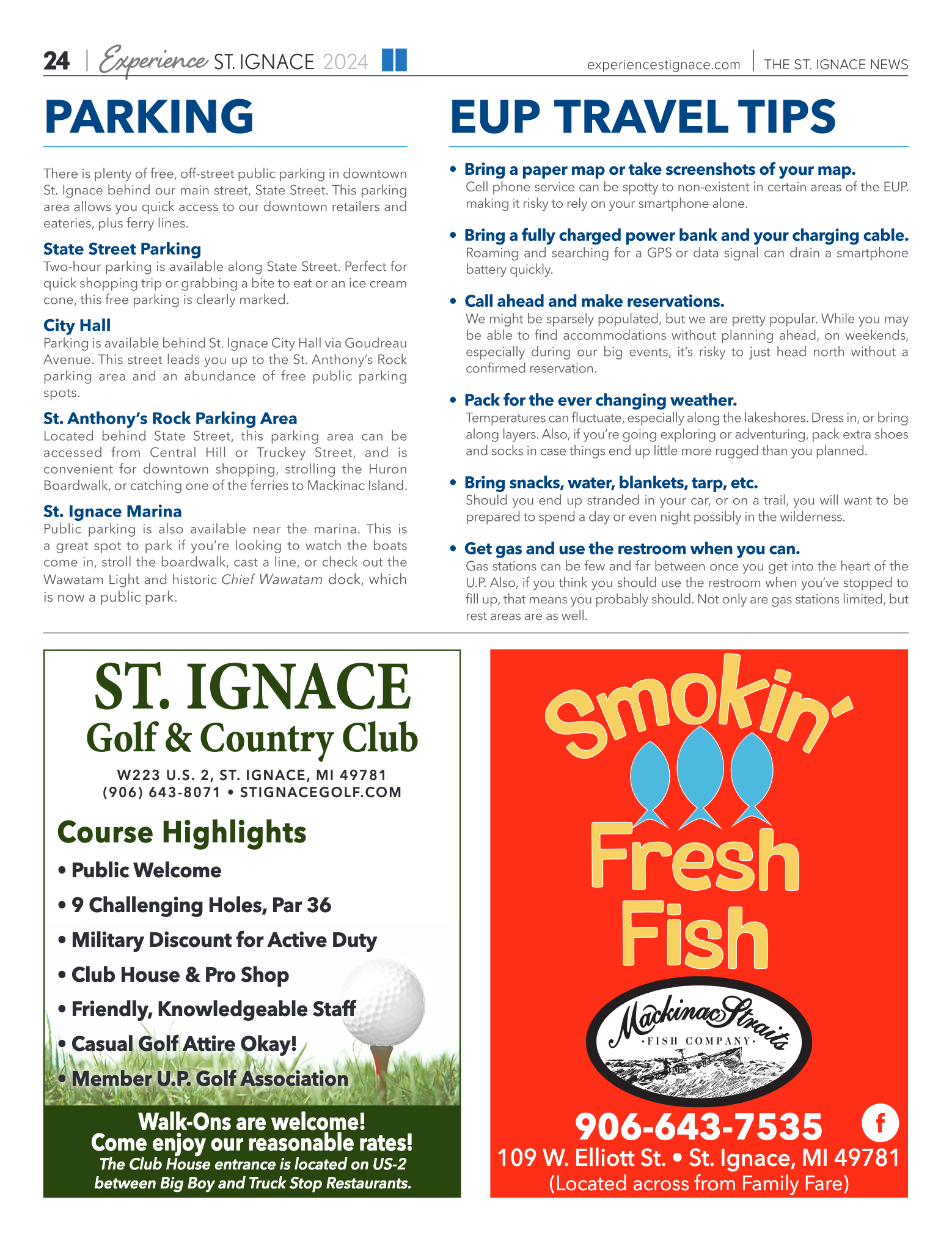 Experience St. Ignace - Guest Travel Guide 2024 - page 24