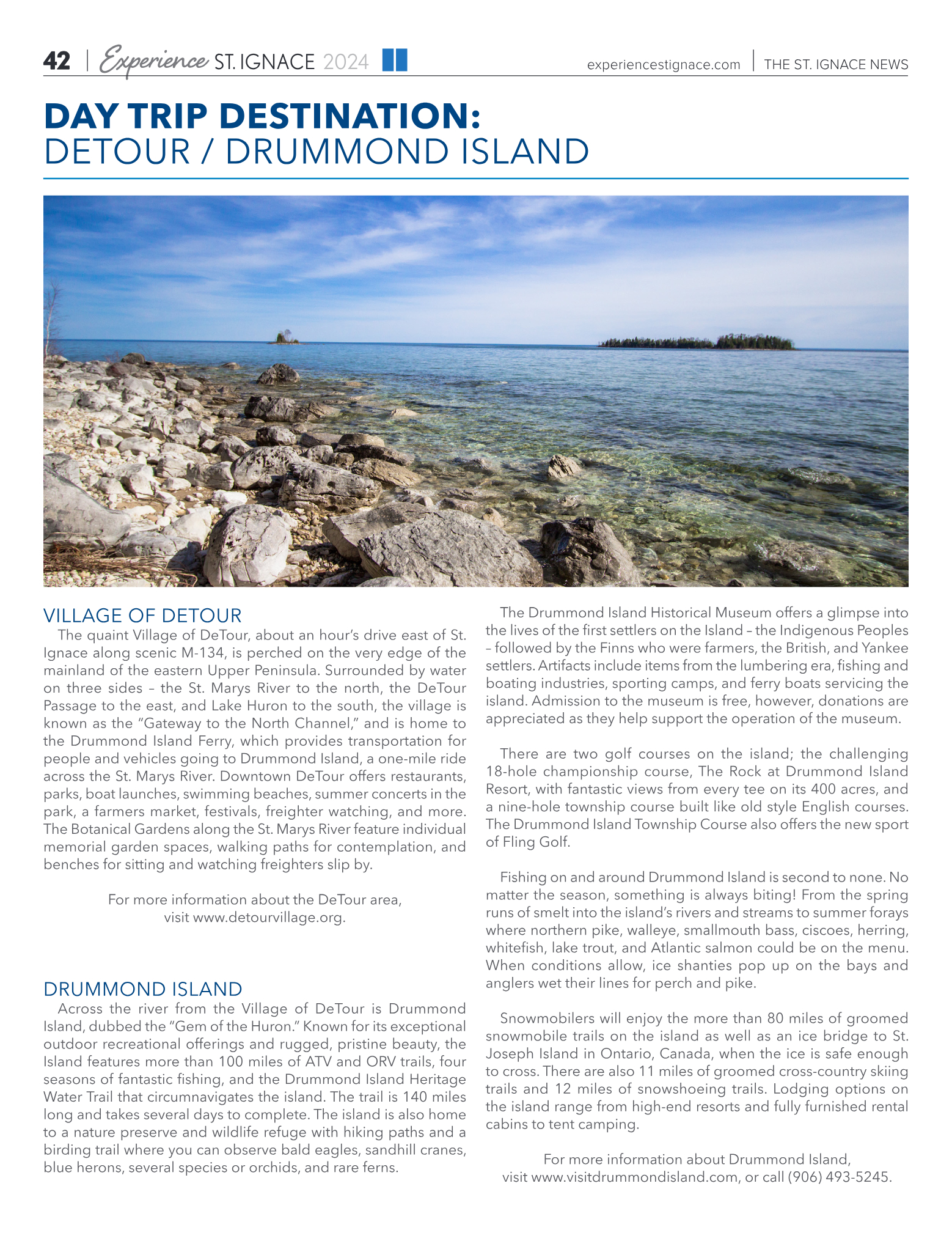 Experience St. Ignace - Guest Travel Guide 2024 - page 42
