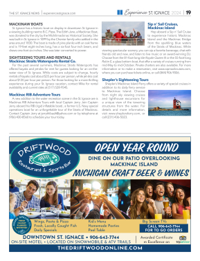 Experience St. Ignace - Guest Travel Guide 2024 - page 19