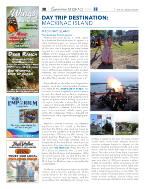 Experience St. Ignace - Guest Travel Guide 2024 - page 38