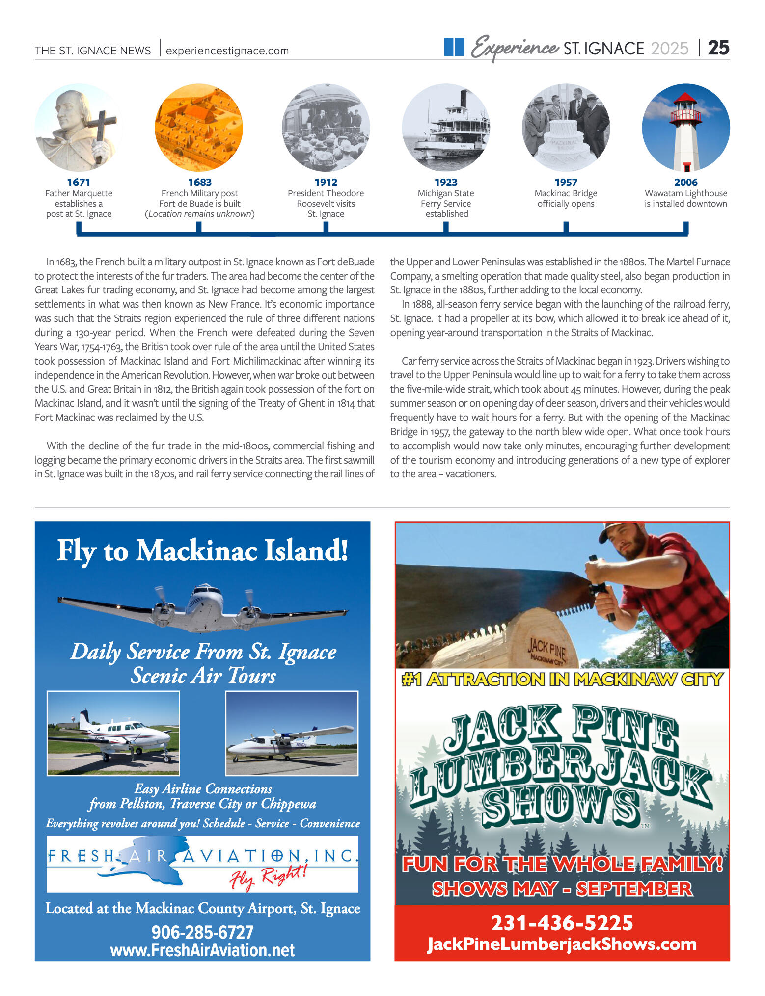 Experience St. Ignace - Guest Travel Guide 2025 - page 25