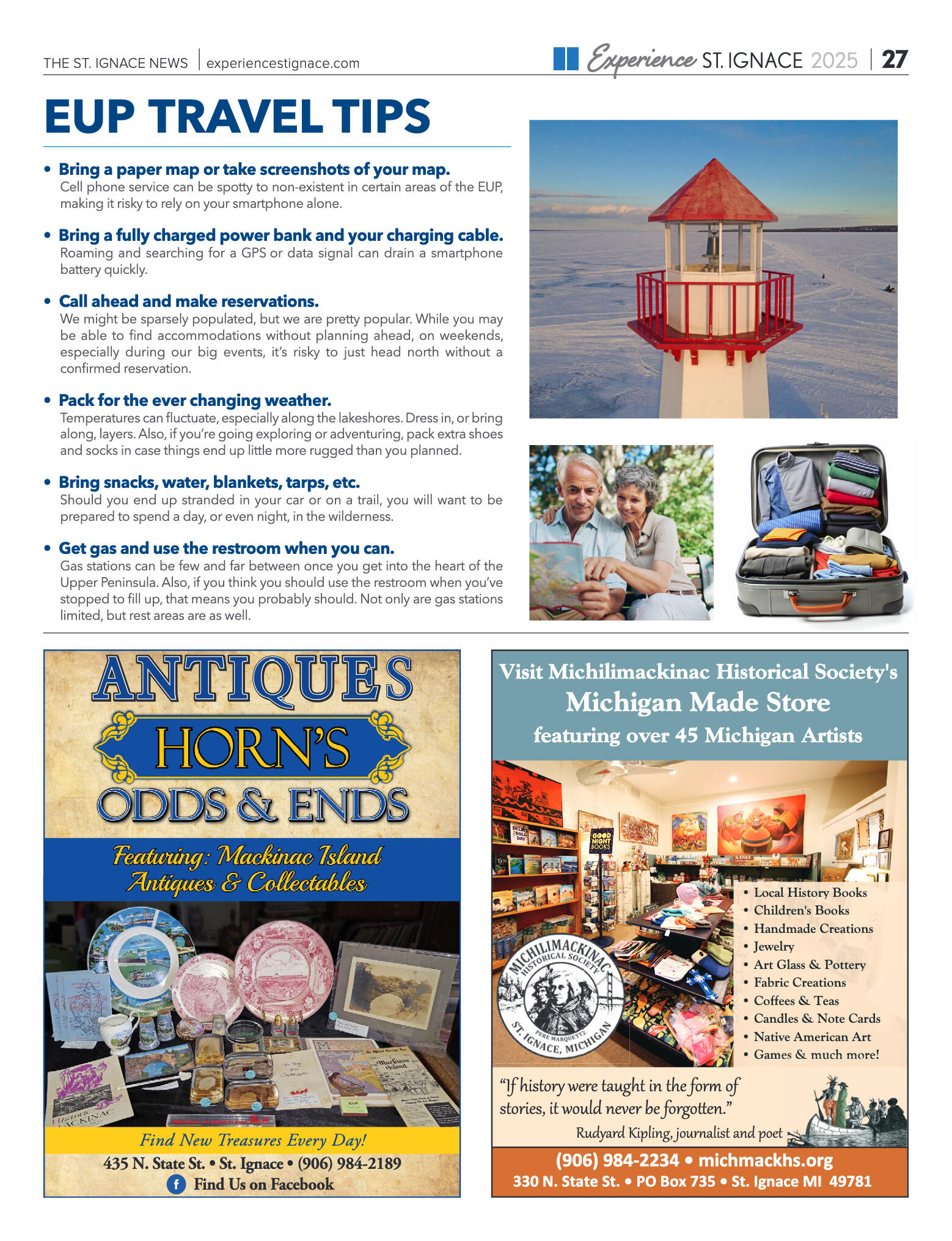 Experience St. Ignace - Guest Travel Guide 2025 - page 27