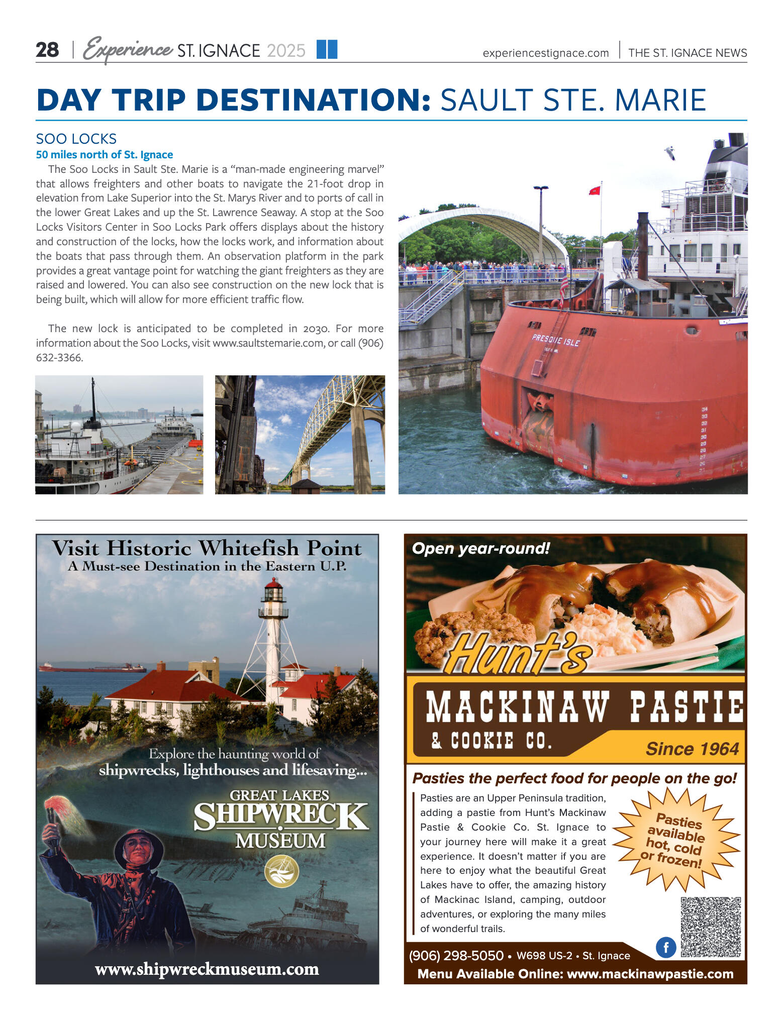 Experience St. Ignace - Guest Travel Guide 2025 - page 28