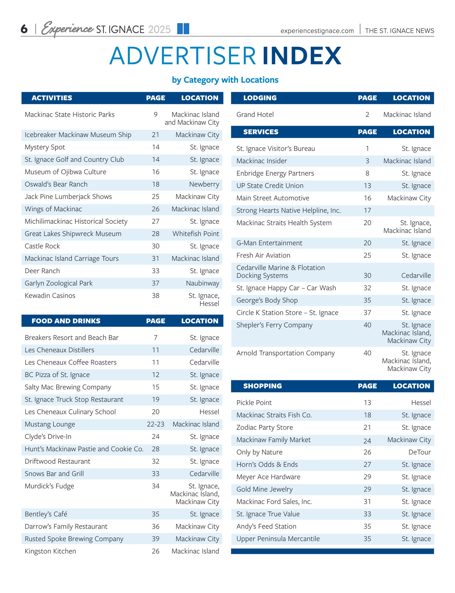 Experience St. Ignace - Guest Travel Guide 2025 - page 6