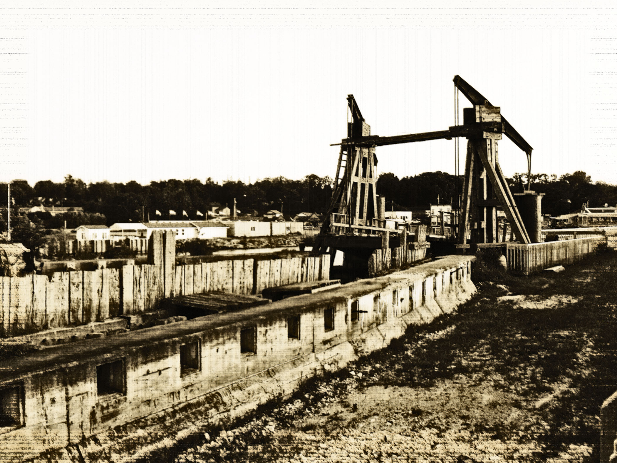 This dock was the railroad link crossing the Straits of Mackinac; The Chief Wawatam, docked here to unload rail cars and cargo from 1911 to 1984. The “Chief Dock” was then converted into a park located in downtown St. Ignace.
